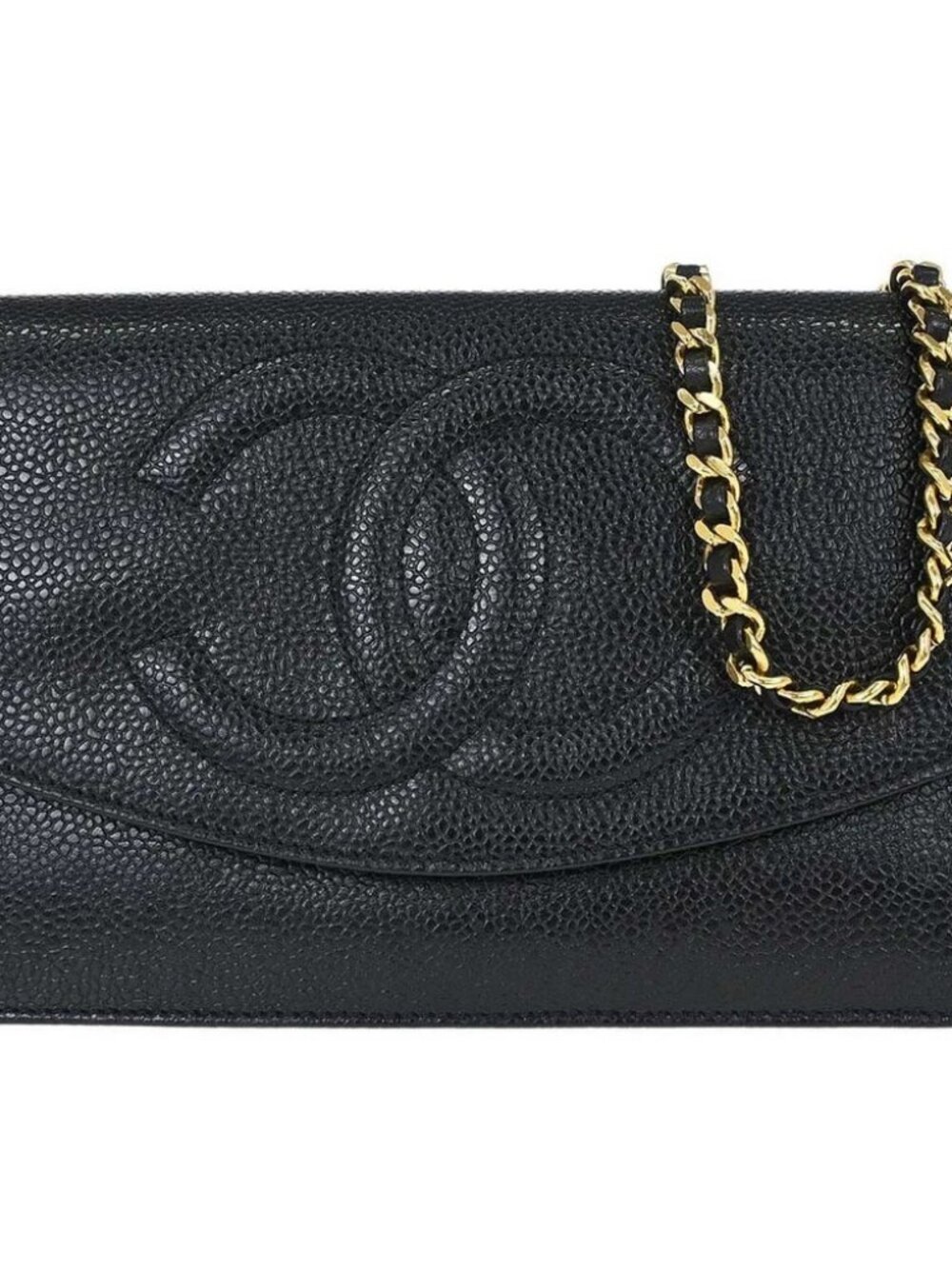 Chanel Black Calfskin Timeless WOC Wallet on Chain Shoulder Bag